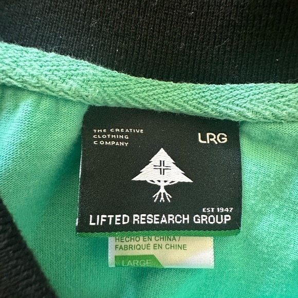 Men’s LRG  mint color polo shirt green blue size large - Picture 3 of 4